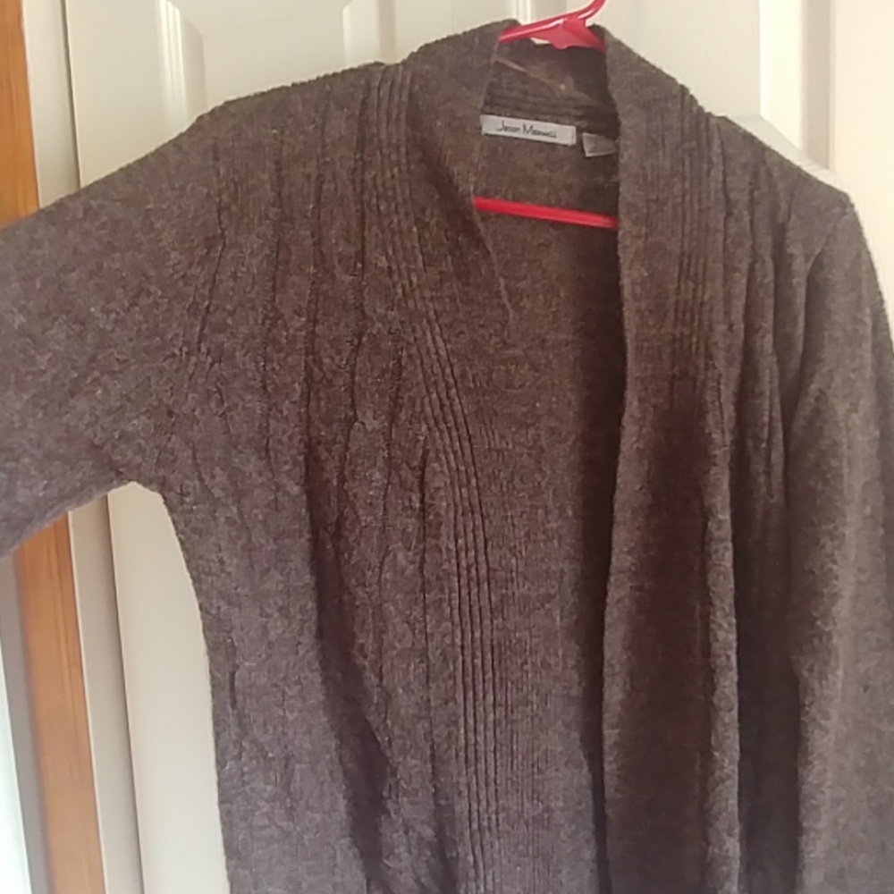 Dark brown Jason Maxwell cardigan, size L